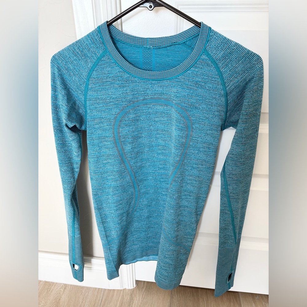 Lululemon Women’s Swiftly Tech Long Sleeve Size 6 Blue Teal